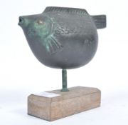 20TH CENTURY VINTAGE CAST BRONZE BLOWFISH / PUFFER