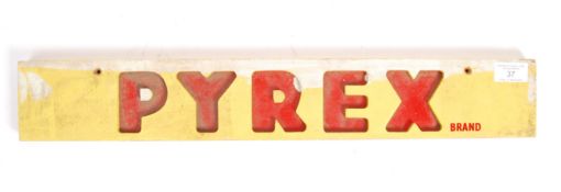 PYREX MID 20TH CENTURY VINTAGE ADVERTING SIGN