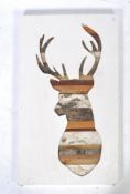 LATE 20TH CENTURY VINTAGE MIXED MEDIA PICTURE OF A