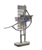 SCULPTURE - 20TH CENTURY CRESCENT MOON GLASS SCULPTURE