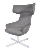 20TH CENTURY WINGBACK SWIVEL ARMCHAIR