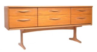 AUSTINSUITE 1960'S RETRO VINTAGE TEAK WOOD SIX DRAWER SIDEBOARD
