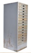 20TH CENTURY RETRO INDUSTRIAL FIFTEEN DRAWER FILING CABINET