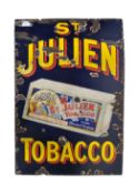 OGDENS ST JULIEN TOBACCO ENAMEL ADVERTISING PICTORIAL SIGN