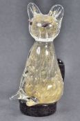 MURANO GLASS FIGURE OF A CAT BY ARCHIMEDE SEGUSO