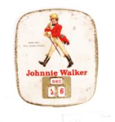 RARE JOHNNIE WALKER & SONS ENAMEL PERPETUAL CALENDAR