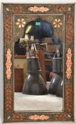 An unusual Moorish - Moroccan wall mirror having a