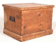 A good 19th Century Victorian pine trunk / blanket