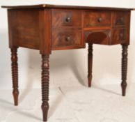 A 19th century George III mahogany bow fronted wri