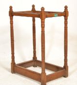 A Victorian oak 19th century stick stand. Each col