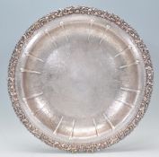 A large vintage 20th Century silverplate tray by B