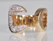 A 9ct English hallmarked yellow gold gents ring in