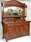 A late 19th century very good quality walnut mirro