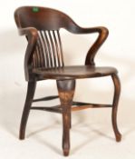 An early 20th Century oak Industrial office chair