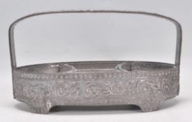A 20th Century pewter horderves sectional dish of