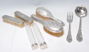 A collection of silver hallmarked items to include