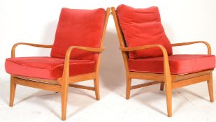 A pair of mid century bentwood Danish influence ar