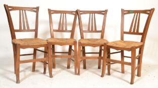A set of 6 French early 20th century beech and rat