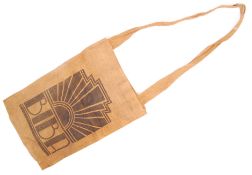 RARE VINTAGE BIBA DESIGNER HESSIAN SHOULDER BAG