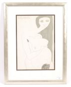 BEVERLEY GILVANOV - 1972 ABSTRACT PENCIL & WATERCO