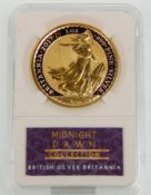 A good 2017 British Silver Britannia Midnight Dawn Collection 1oz 999 silver One Dollar coin. Full
