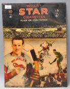 A vintage retro 1930's Wills Star Cigarettes rare point of sale counter top advertising enamelled
