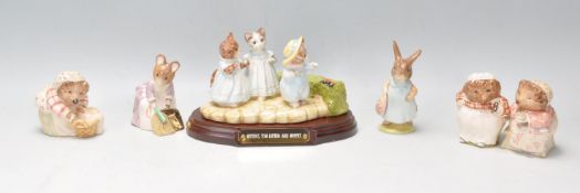 Beatrix Potter - A group of six Beswick Beatrix Potter ceramic figures to include Mrs Tiggy-Winkle