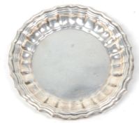A charming Spanish silver hallmarked pin tray engraved with Sagrario-Carlos 7-VII-65 / 7-VII-90.