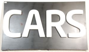 A late 20th Century contemporary retro car motoring point of sale large showroom advertising light