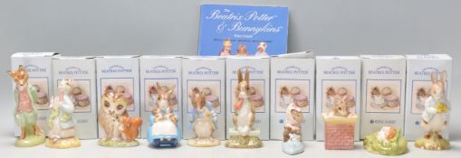 A good group of ten Royal Albert ceramic figures in 'The World Of Beatrix Potter Collection' to