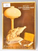 A vintage retro 1930's Wills's Cut Golden Bar tobacco counter top / point of sale advertising