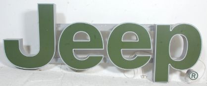 Jeep - A late 20th century 1990's contemporary retro car motoring point of sale large showroom