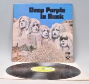 A vinyl long play LP record album by Deep Purple –In Rock – Original Harvest Records 1st U.K.