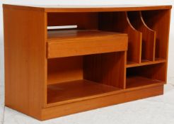 A vintage retro mid 20th Century McIntosh teak wood office storage / entertainment centre