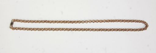 A good thick heavy London Import silver hallmarked belcher chain having a lobster clasp. Total