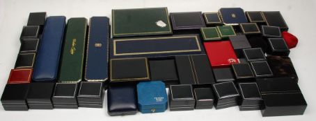 A good collection of vintage and later mixed jewellery boxes to include ring boxes, necklace