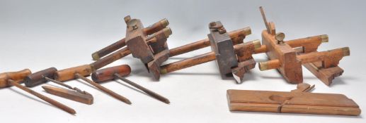 A collection of antique woodworking / joinery tool
