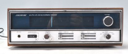A vintage retro 20th Century teak cased SolarVox Am/Fm -AFC Stereo Multiplex Receiver. Modal mat-