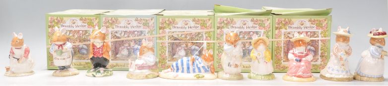 A group of ten Royal Doulton Brambly Hedge ceramic figures to include Clover, Mr Apple, Lord
