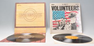 Two vinyl long play LP record albums by Jefferson Airplane to include – Volunteers – Original RCA