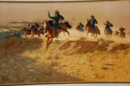 A good framed and glazed print by Frank C. McCarthy entitled 