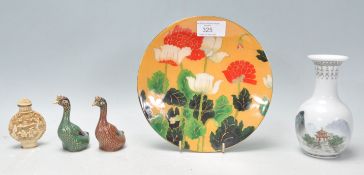 A collection of 20th Century Chinese / oriental decorative ornaments to include a pair of