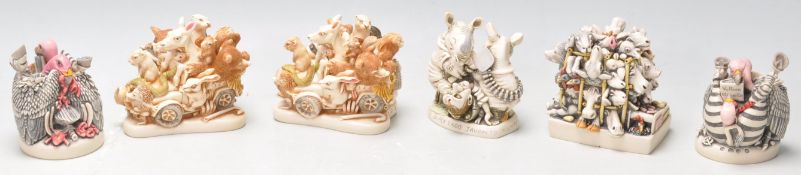 A group of six Harmony Kingdom 'Roadkill' series novelty figurines to include Road Kills Revenge,