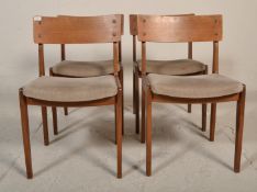 A good set of four vintage retro 20th Century teak