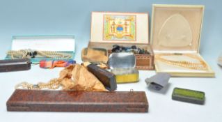 A collection of vintage beads and pearls to include three faux pearl necklaces and a good