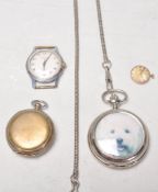 A collection of vintage watches to include a Sekonda 17 jewels wrist watch, a ladies Omega