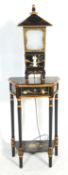 A 20th Century Chinese lacquered side table cartouche shaped top with a single drawer, raised on