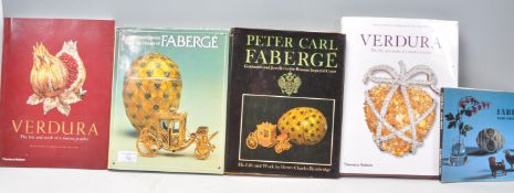 Five Verdura and Faberge jewellery reference books; Verdura, The life and work of a master jeweler