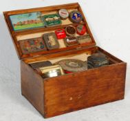 A collection of vintage retro advertising tins to include a Fry's chocolate tin, ocean Queen blend