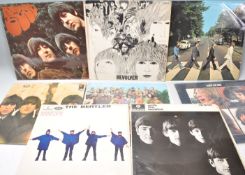 A group of eight vinyl long play LP record albums by The Beatles to include – Beatles For Sale –
